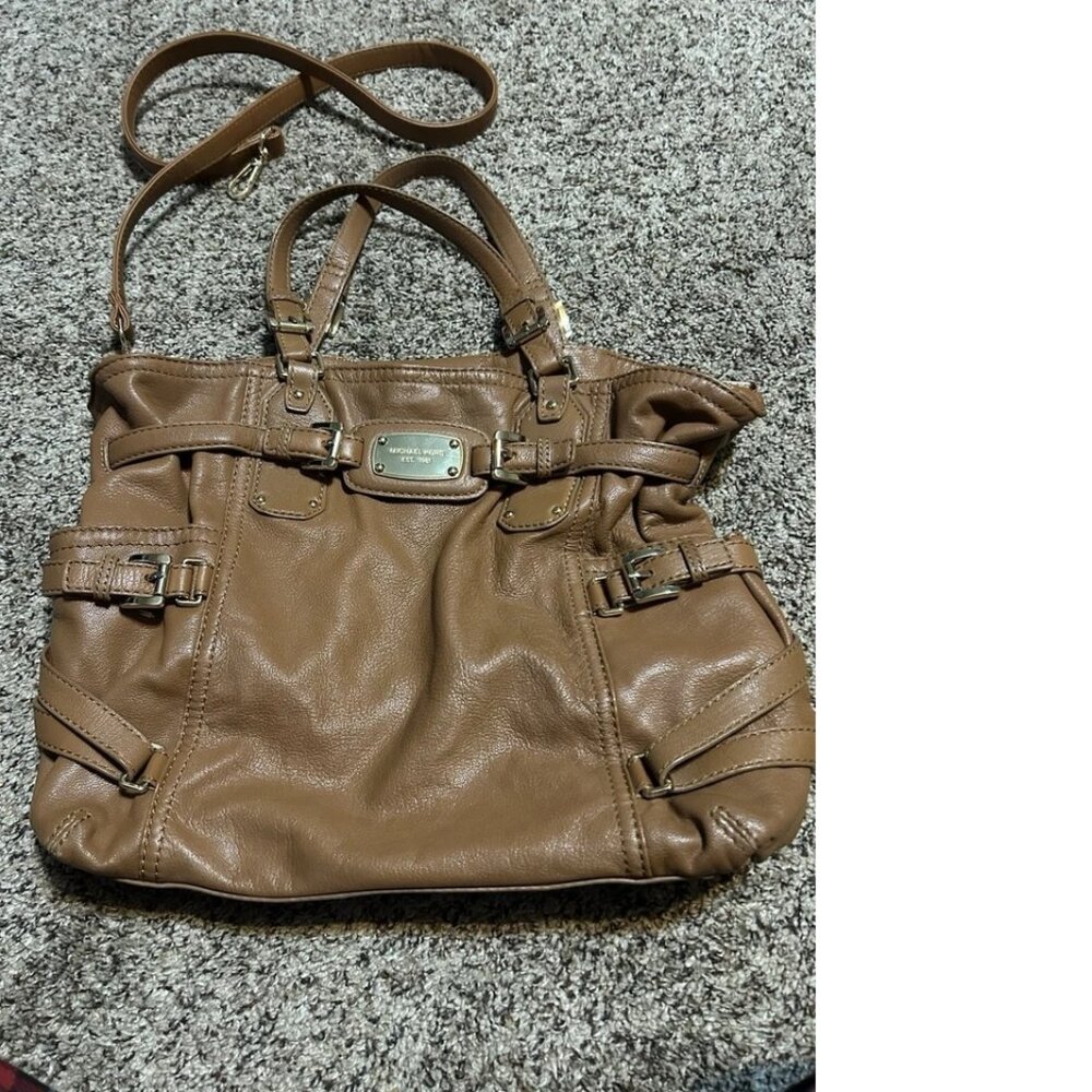 michael kors handbag Leather Brown Long Strap Purse
